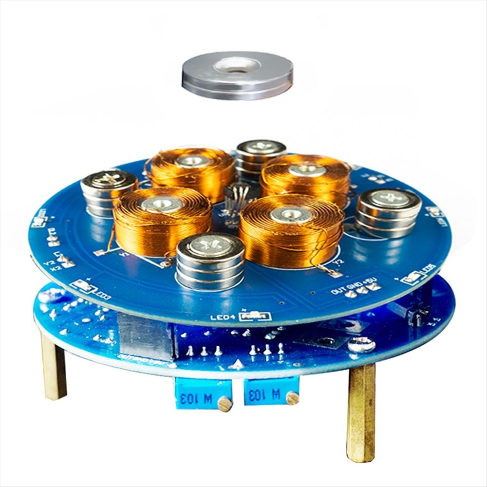 DIY Magnetic Levitation Kit Experiment Soldering Project Practice Solder Assembly 2-5W 150G Load Magnet Electronic Kit,1 * magnetic levitation module kit 1 * housing kit