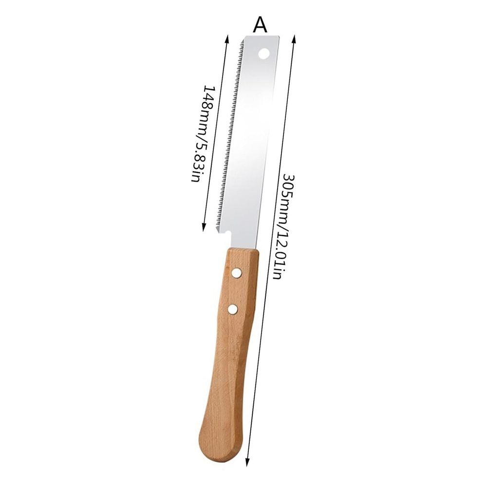 Japanese Hand Saw Edge Sided Pull Saw Flexible Blade Flush Cut Handle Wood Saw for Woodworking Tools