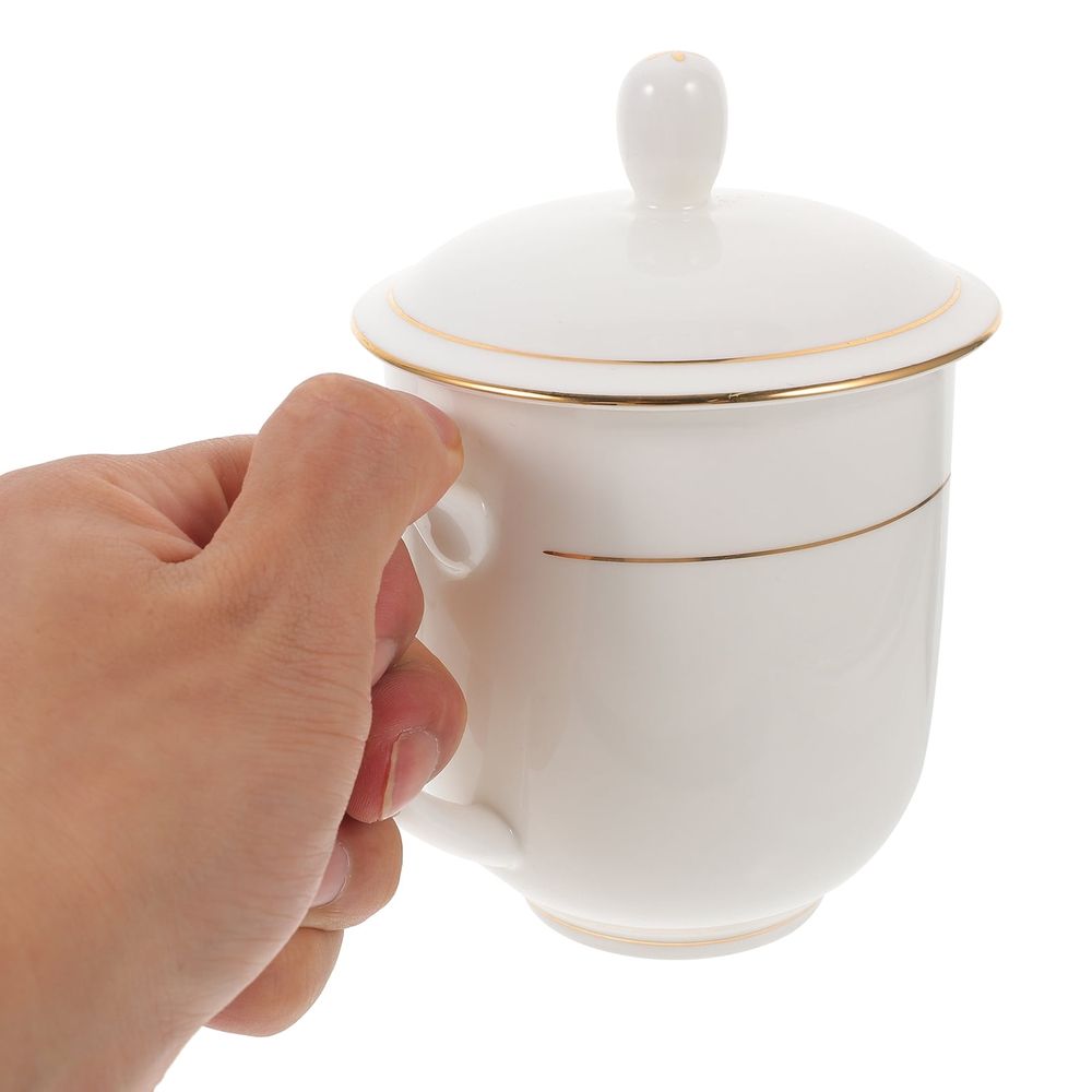 Coffee Cups with Lids Espresso Handle Mug Household Water Milk Ceramic Drinking
