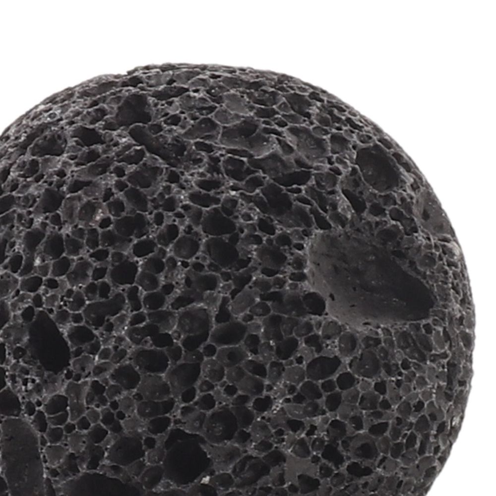 Set of 4 Black Volcanic Rock Spheres Decorative Bowl Fillers for Coffee Tables and Plant Pots Home Decor