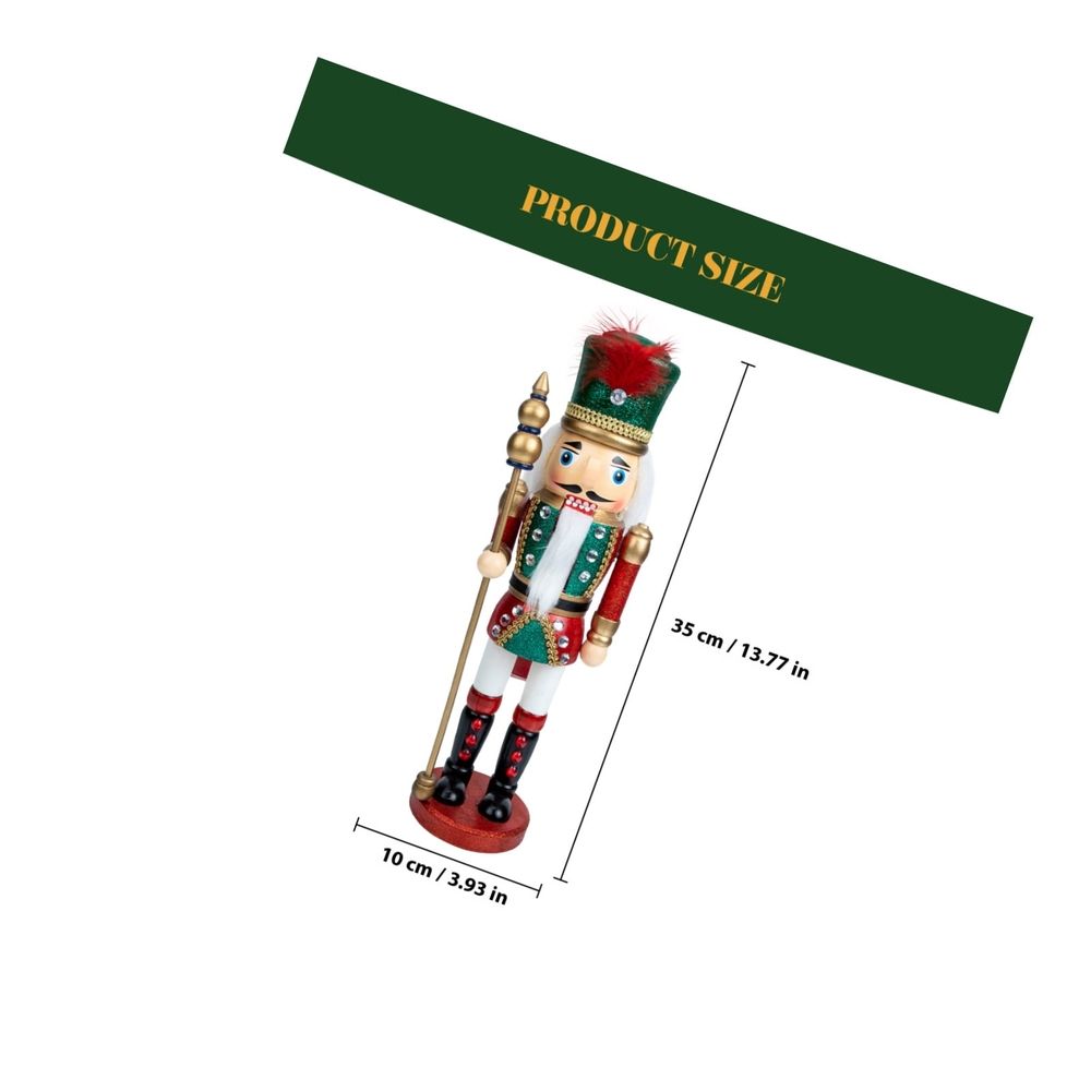 Wooden Nutcracker Figures for Decor Multi Color Craft Made of Premium Wood 6.5 Inches