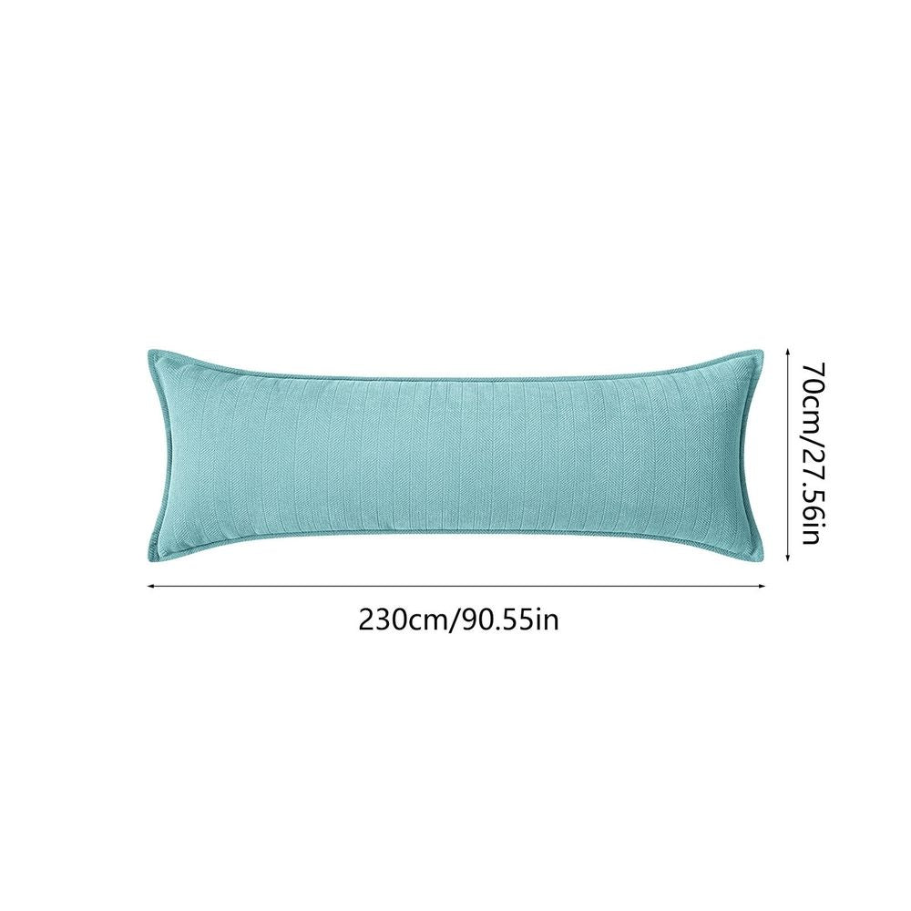 Mint Green Long Pillow 30x70cm with Insert, Bolster Cushion for Bed Sofa, Three Dimensional Filled, Supportive for Back, Soft and Breathable