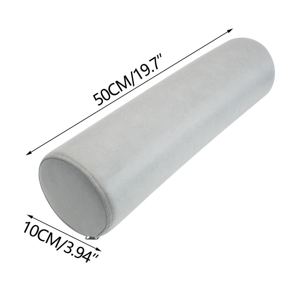 Round Cervical Roll Cylinder Bolster Pillow with Removable Washable Cover for Head, Neck, Back, and Legs, 5.9'x19.7'
