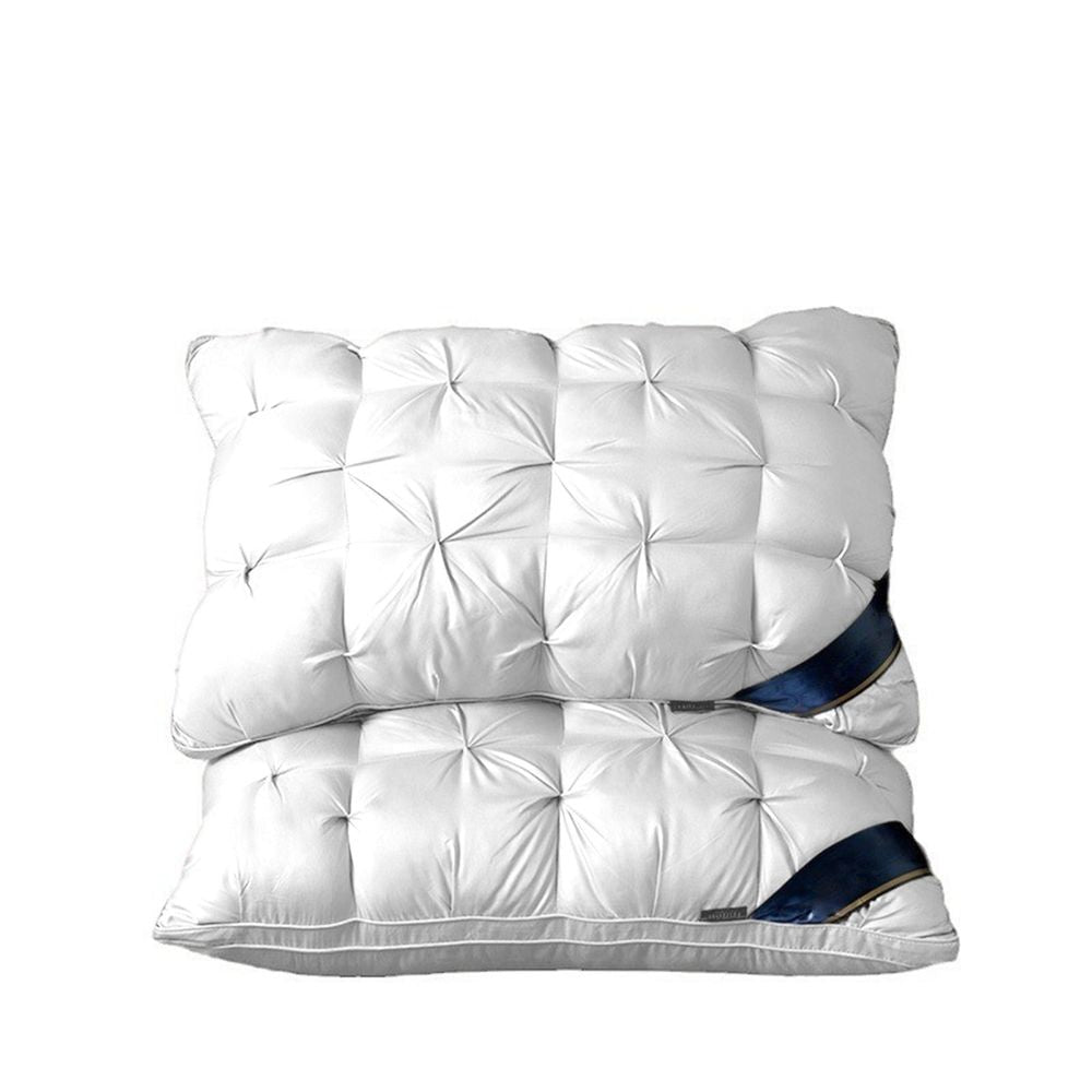 Twisted Down Pillow WashableBedding Size Bed Pillow White Cool Hotel Quality Corner Propped Pillow for Back Flat or Side Sleeping