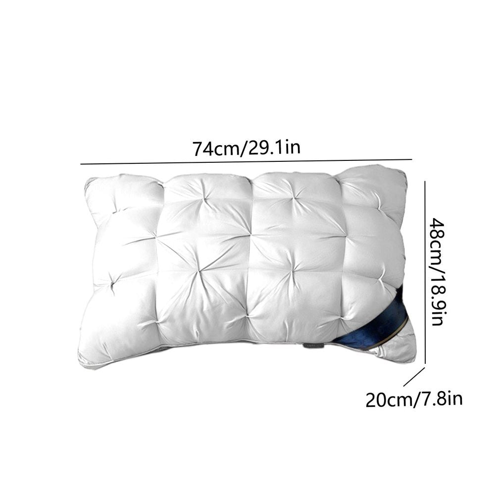 Twisted Down Pillow WashableBedding Size Bed Pillow White Cool Hotel Quality Corner Propped Pillow for Back Flat or Side Sleeping