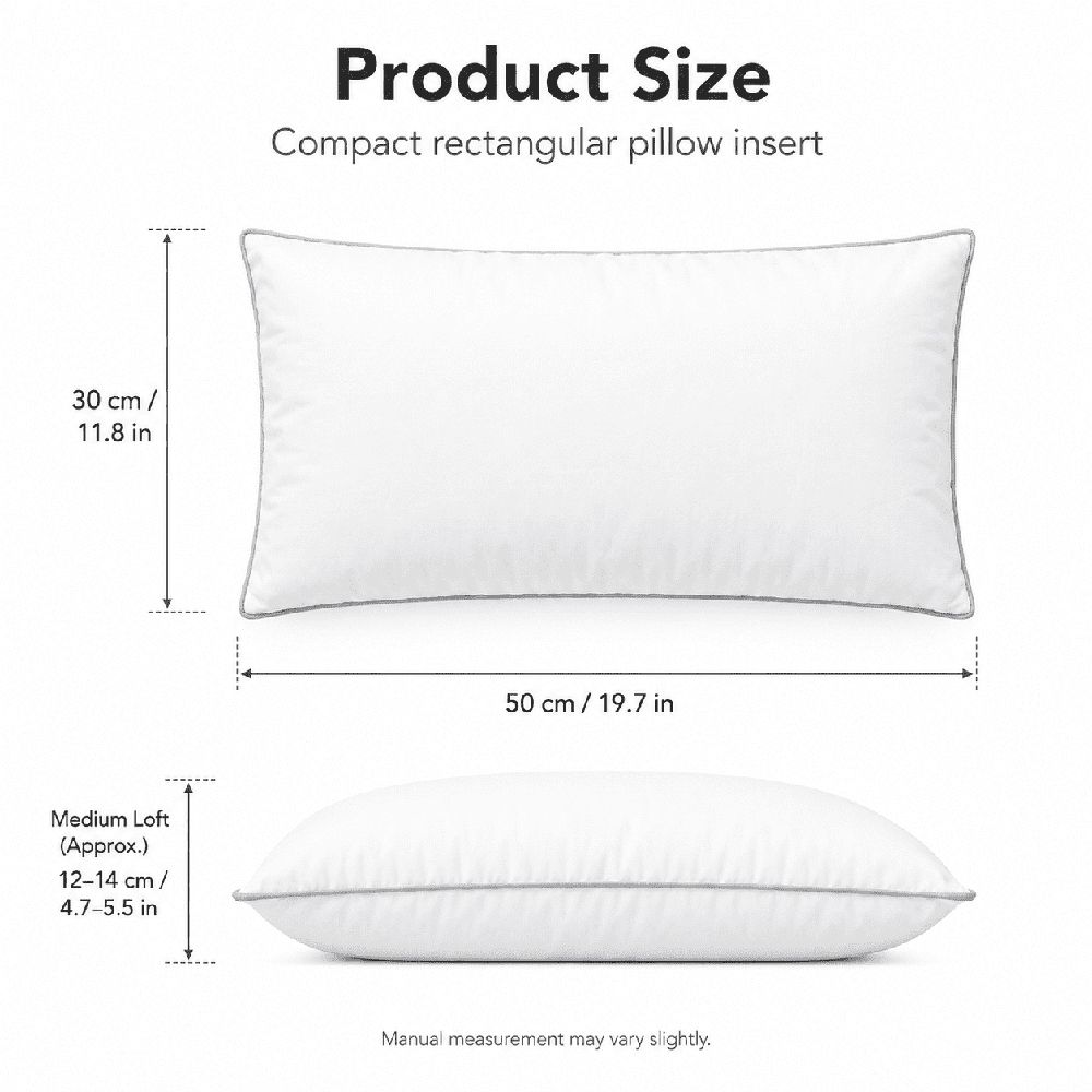Ultra-Soft Cotton Pillow for Hotel-Quality Sleep, Breathable, Allergy-Friendly and Machine Washable for Ultimate Comfort and Style