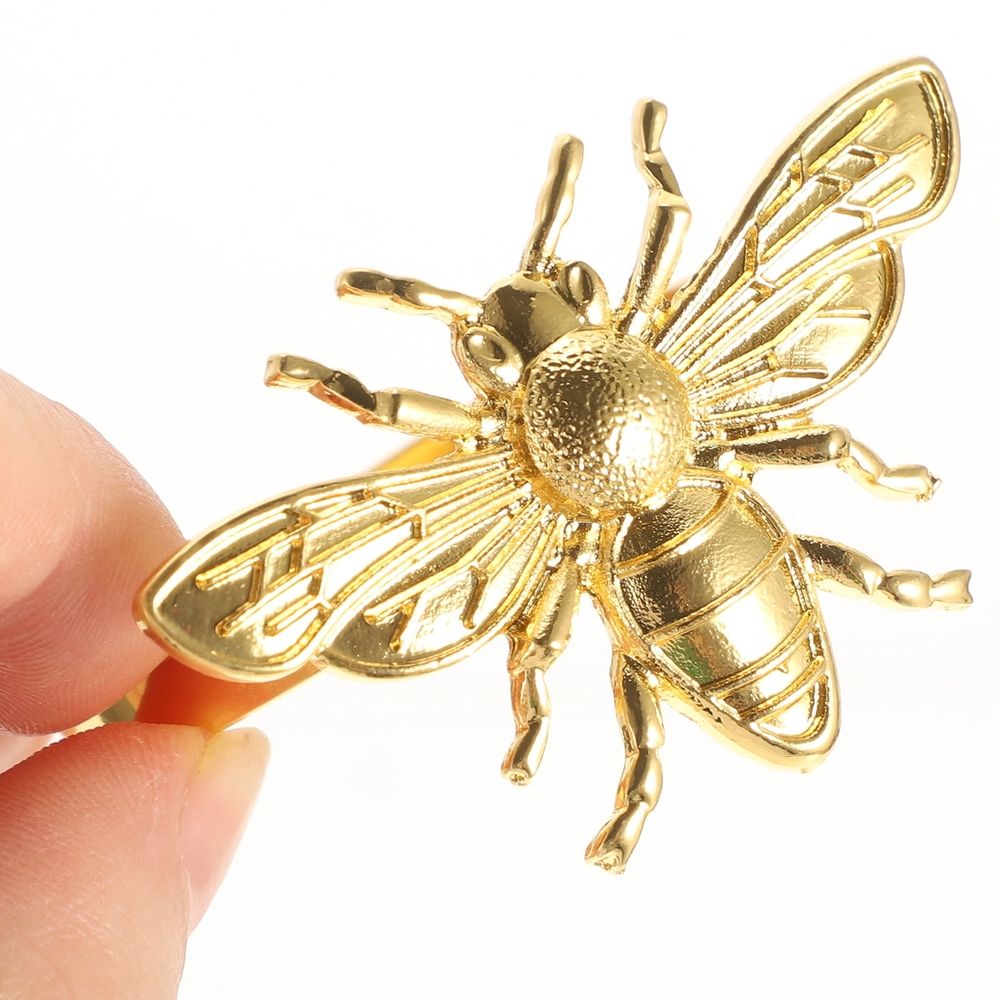 Decorative Metal Napkin Rings, Golden and , Perfect for Table (6Pcs)