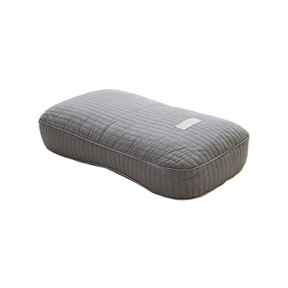 Buckwheat Hull Pillow, Ergonomic Adjustable Height Neck Support Pillow, Breathable Cotton Medium Firm Sleeping Pillow for Home Daily Rest