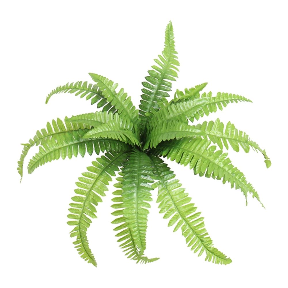1PC Artificial Lifelike Large Silk Fern Glass Green Home Decoration Artificial Fern Leaves Stem Faux Greenery Plant for Cemetery Grave Headstone Wedding Home Garden Decoration