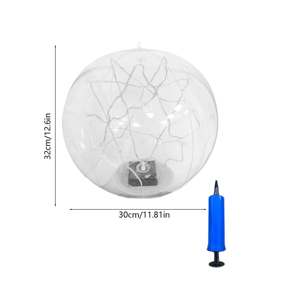 Solar Pool Lights for Yard and Parties, Waterproof Inflatable LED Ball Lamp with Auto-Charge, Floating Garden Decor and Outdoor Night Gathering Ornament