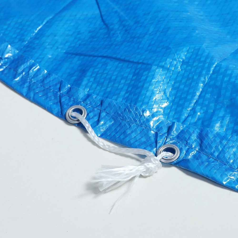 6 ft Round Pool Cover, Solar Covers for Above Ground Pools, Safety Pool Cover with Drawstring Design, PVC Winter Pool Cover, Waterproof and Dustproof, Blue