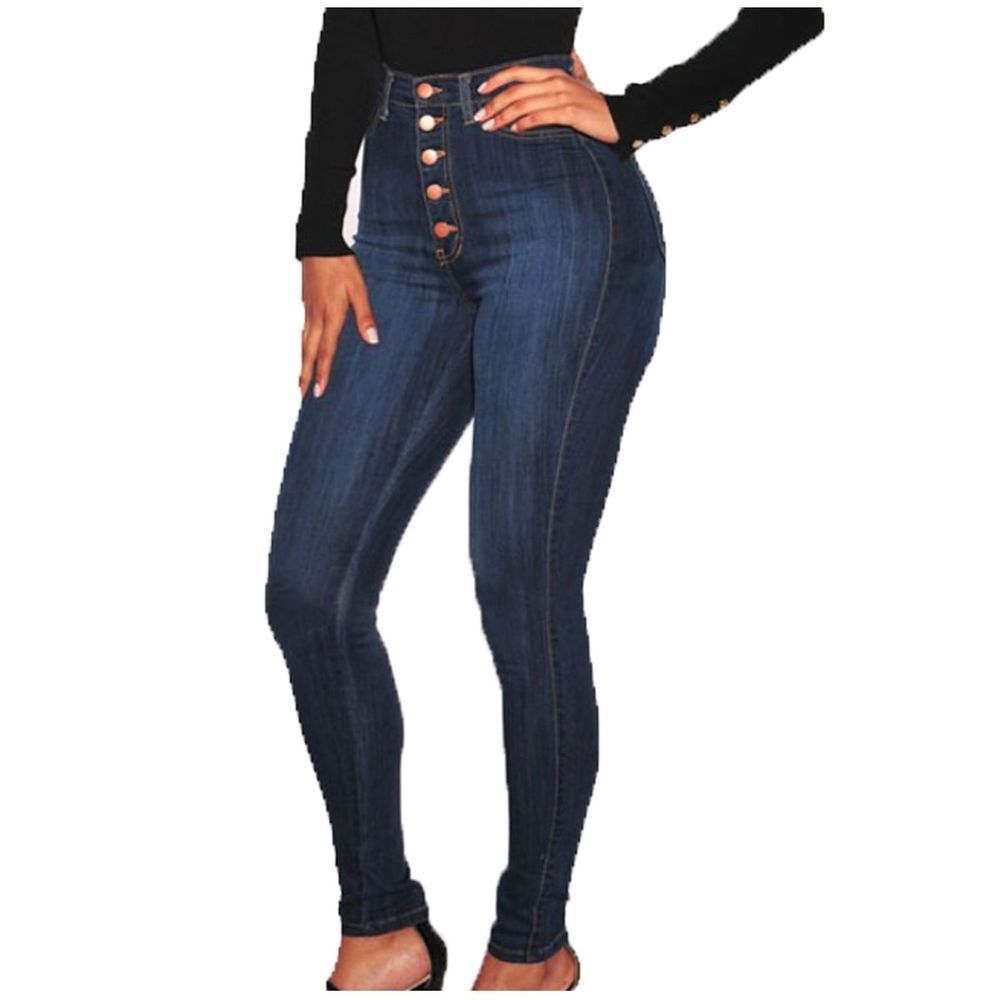 Womens Classic High Waisted Skinny Stretch Butt Lifting Jeans Slim Fit Denim Pants