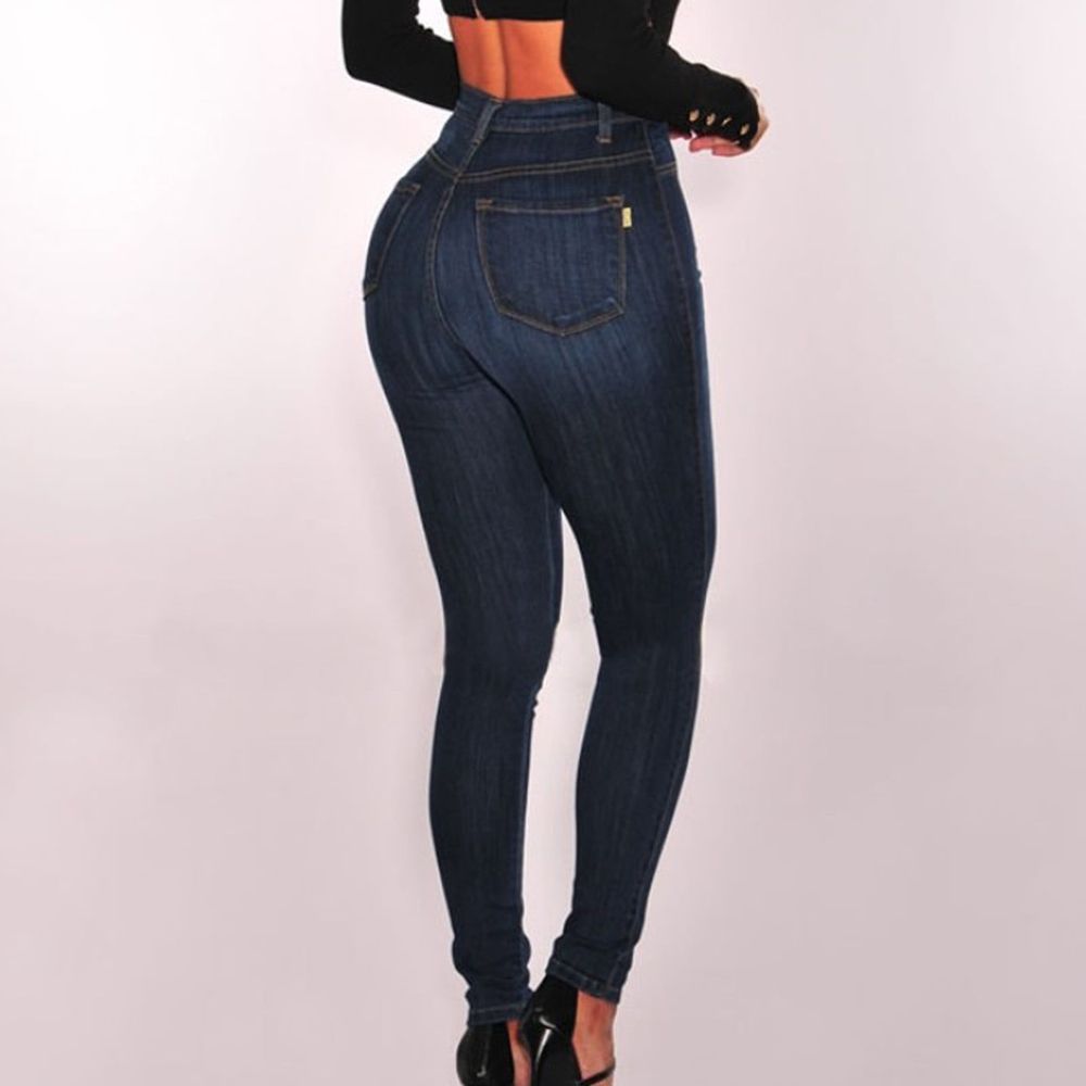 Womens Classic High Waisted Skinny Stretch Butt Lifting Jeans Slim Fit Denim Pants