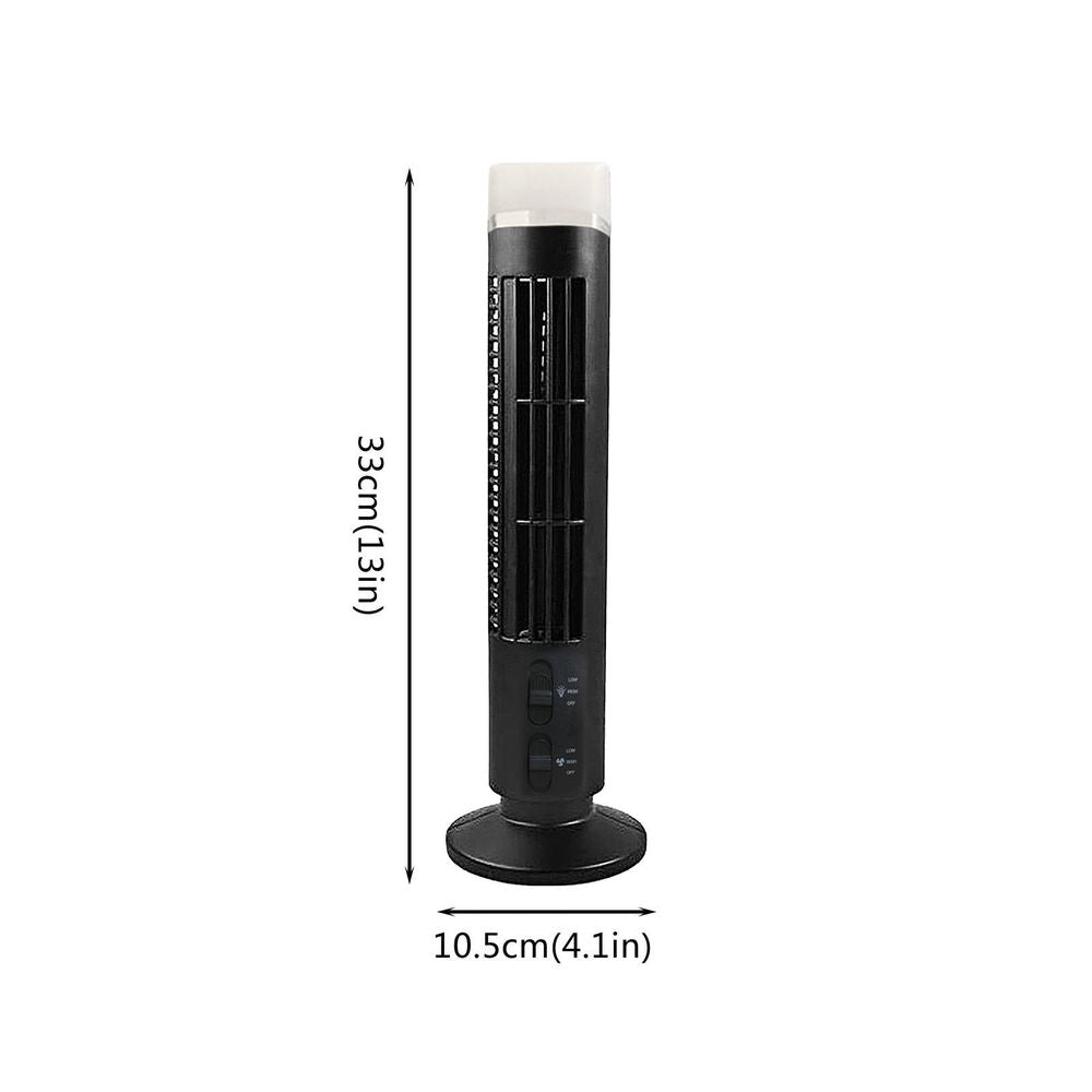 Tower Fan, 80° Oscillating Fans, 13" Quiet Cooling Fan, Adjustable 2 Speeds, Standing Bladeless Floor Fan for Bedroom Home Office
