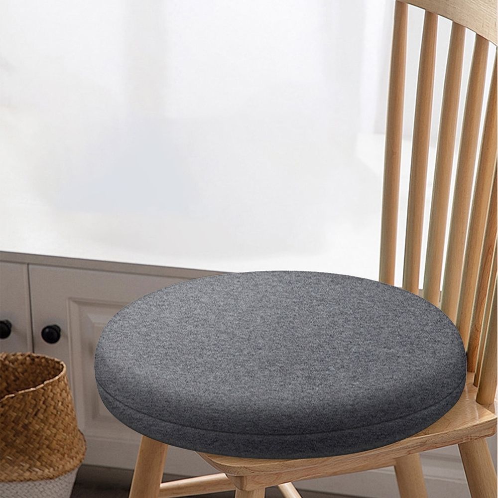 Memory Foam Seat Cushion Anti-Slip Soft Round Stool Cushion Chair Pad 12 Inch Coffee