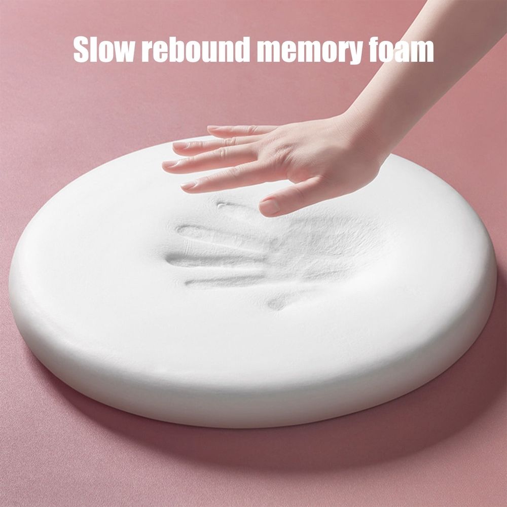 Memory Foam Seat Cushion Anti-Slip Soft Round Stool Cushion Chair Pad 12 Inch Coffee