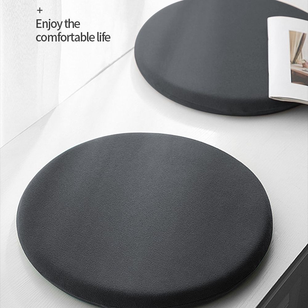 Memory Foam Seat Cushion Anti-Slip Soft Round Stool Cushion Chair Pad 12 Inch Coffee