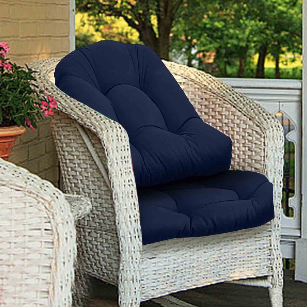 Chair Cushions for Room Chairs 2 Pack, D-Shaped Outdoor Chair Cushions Set of 2, Seat Cushions for Dining Room/Kitchen Chairs, Garden Floor Throw Pillows, 18.9" x 18.9", Gray