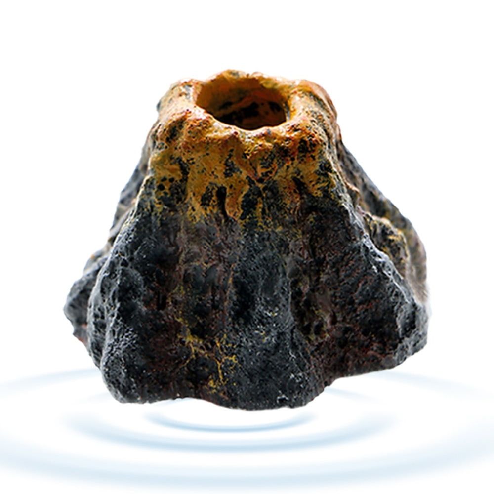 Aquarium Volcano Shape& Air Bubble Stone Oxygen Pump Dec Ornament Tank Fish L8P7