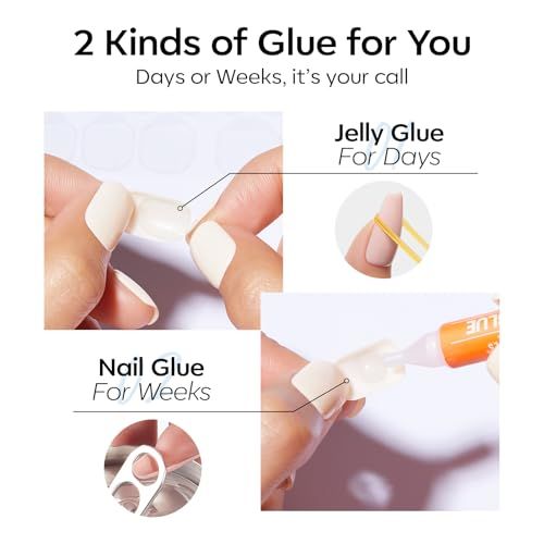 Full Cover Oval Press-On Nails Set: Easy, Trendy For Daily Wear, Parties & Gifting (Light Sky Blue)