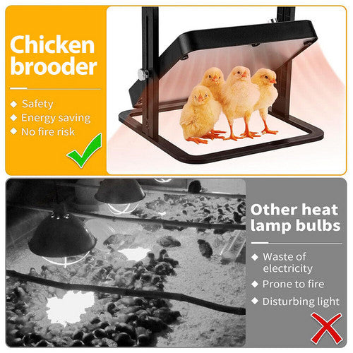 Chick Brooder Heating Plate Warmer Chicken Coop Brooding Heater Poultry Durable