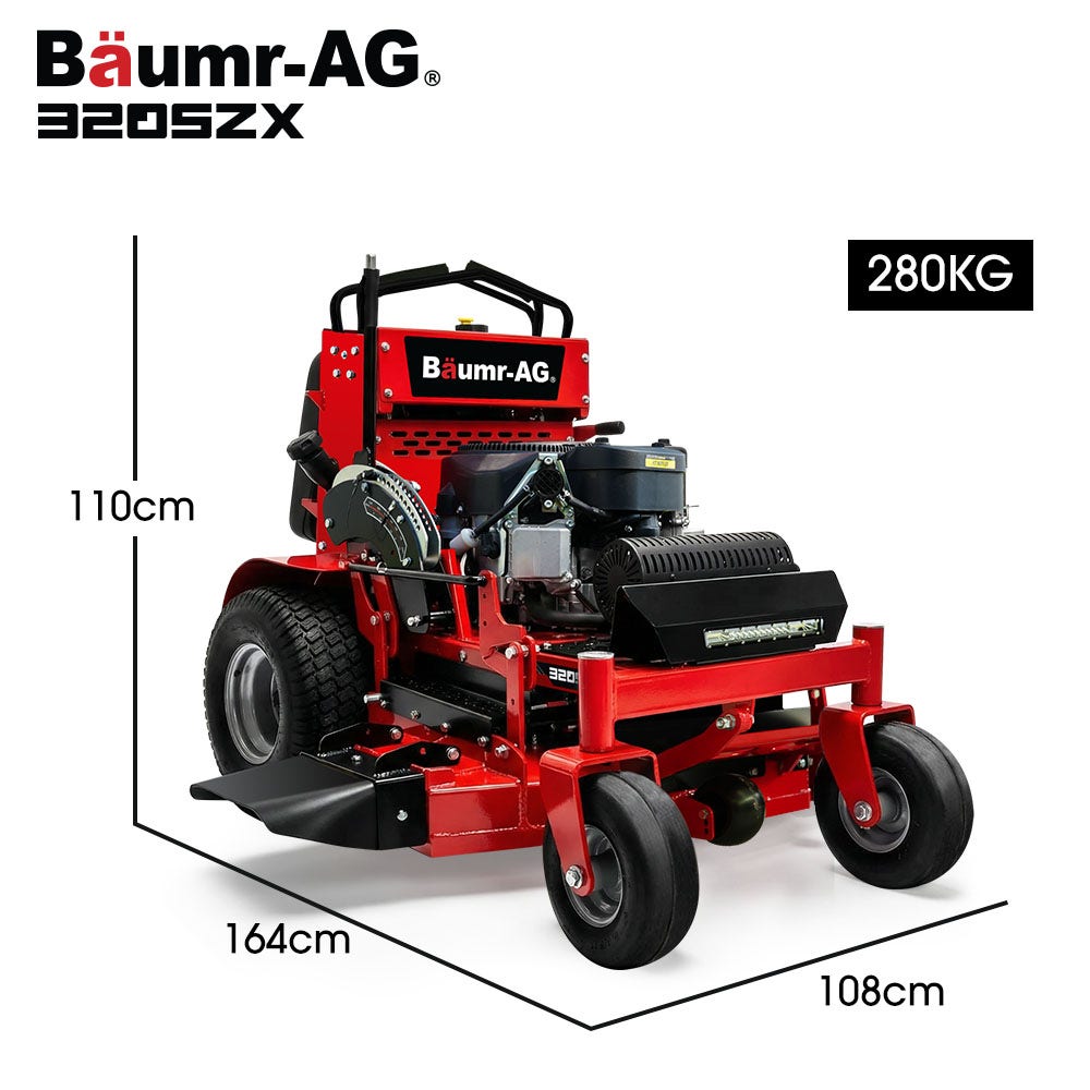 BAUMR-AG 32" Stand-On Zero-Turn Mower, Electric Start, 23hp, 764cc, Hydrostatic Drive, 10 Cut Heights