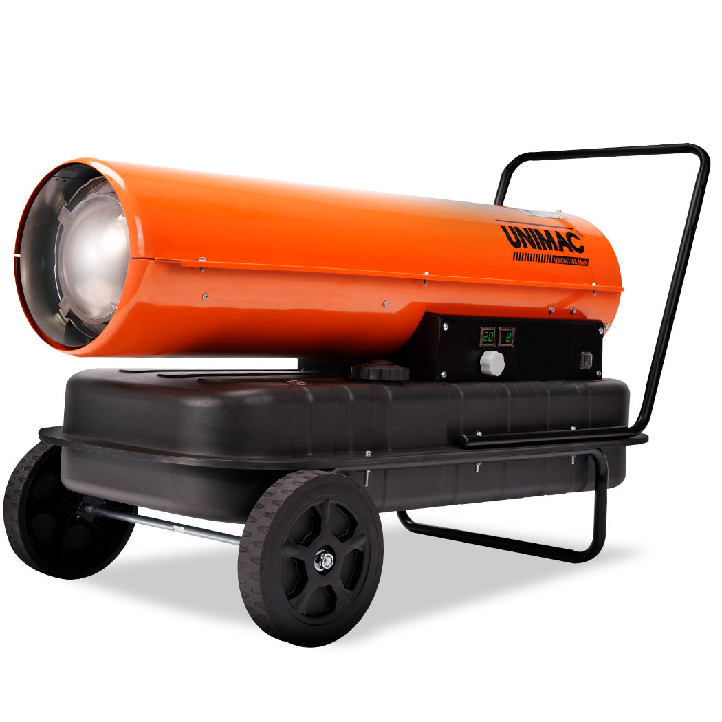 UNIMAC 50KW Portable Industrial Diesel Direct Forced Air Space Heater, Commercial Grade for Warehouse Worksite Shed Drying Greenhouse Agricultural Breeding