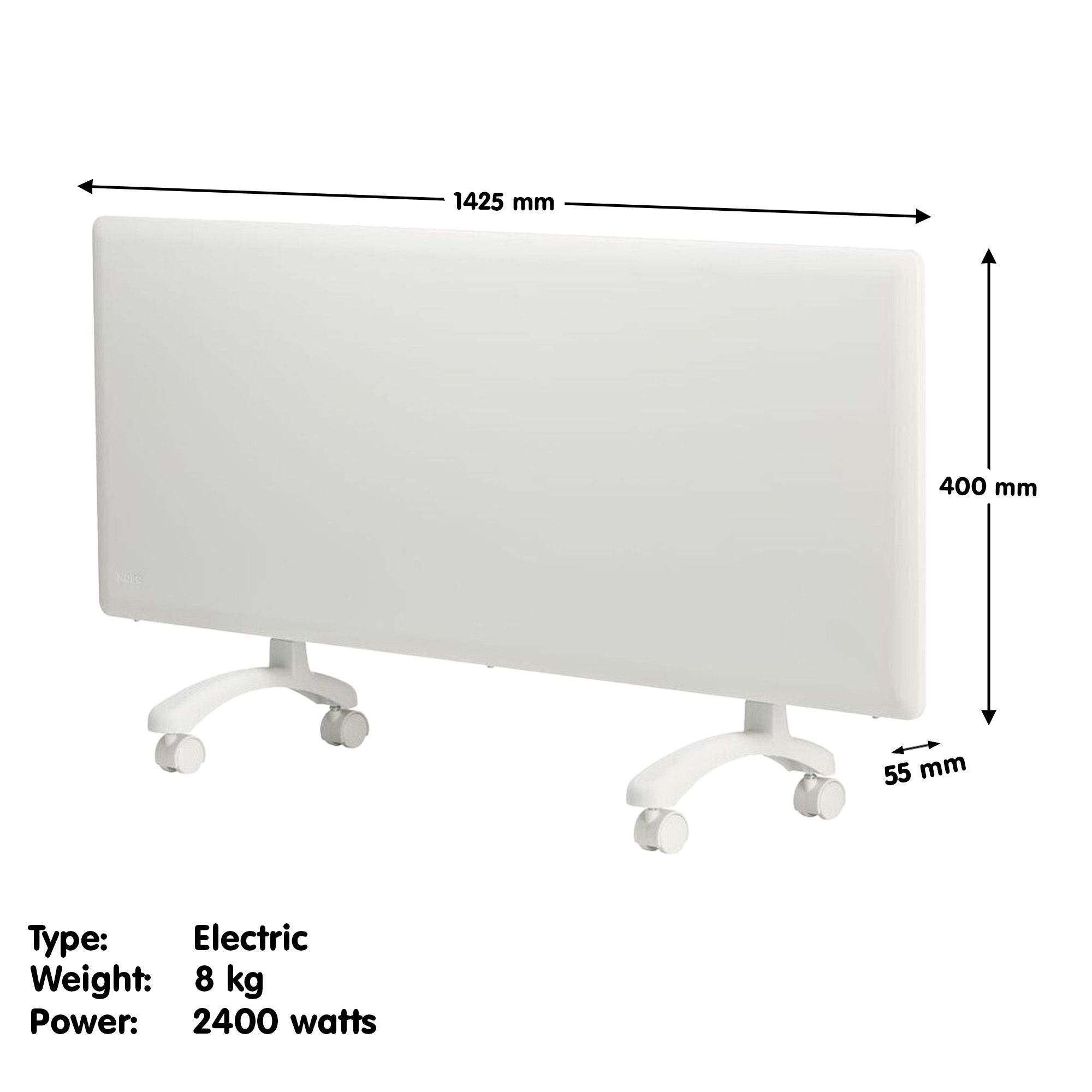 Nobo 2400W T2-NTL4R24 Slimline Wi-Fi Electric Panel Heater - Refurbished