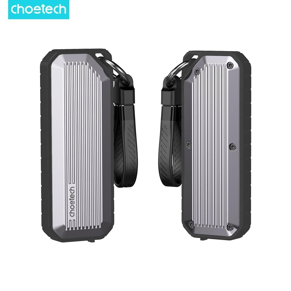 CHOETECH MSE004-GY USB3.2 Chips M.2 NVME / SATA SSD Protocol 10Gbps Transfer Speed Enclosure with IP65 water-Proof and Dust -Proof (Support 8TB Max)