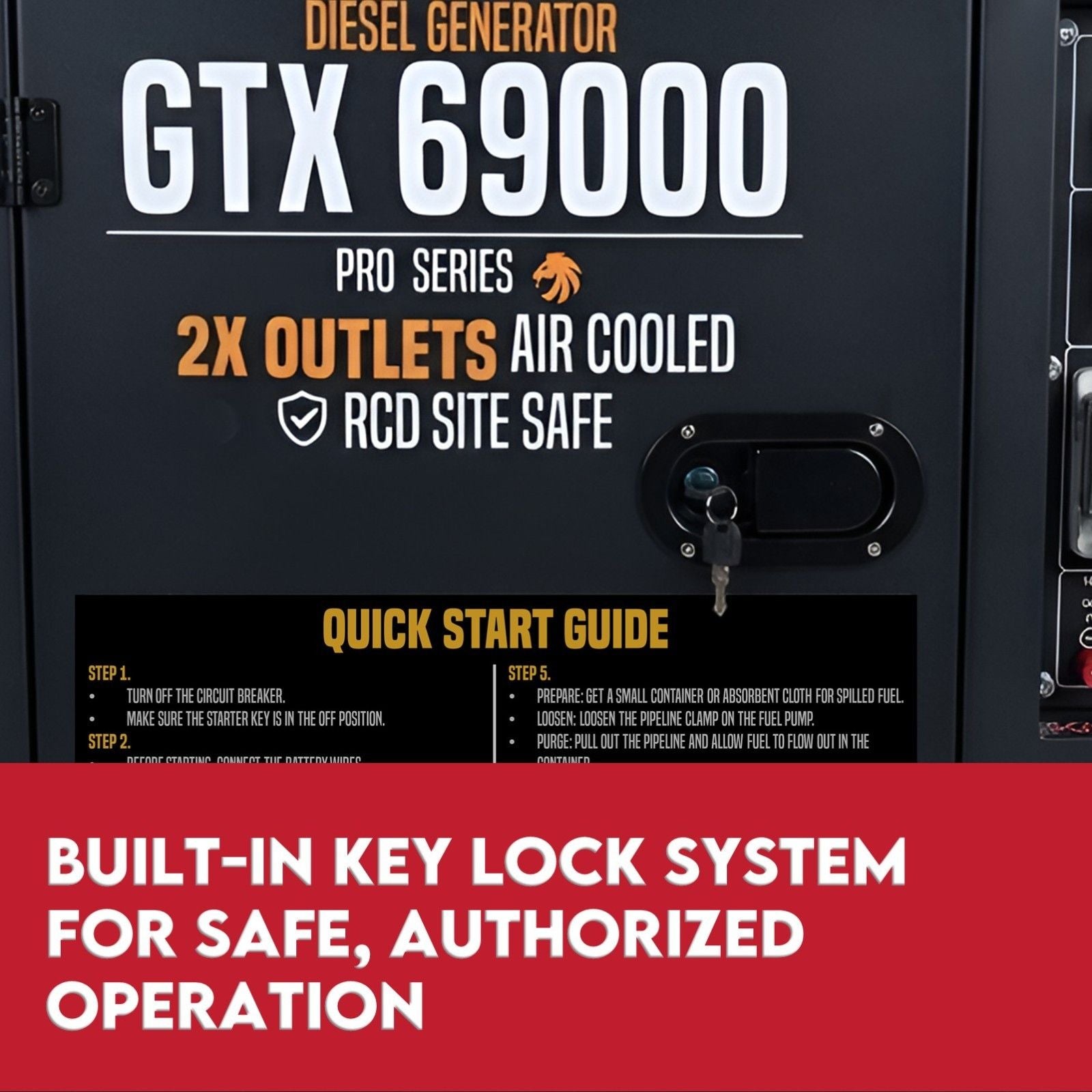 8.4kW Max 6kW Rated Diesel Generator New Single Phase Commercial