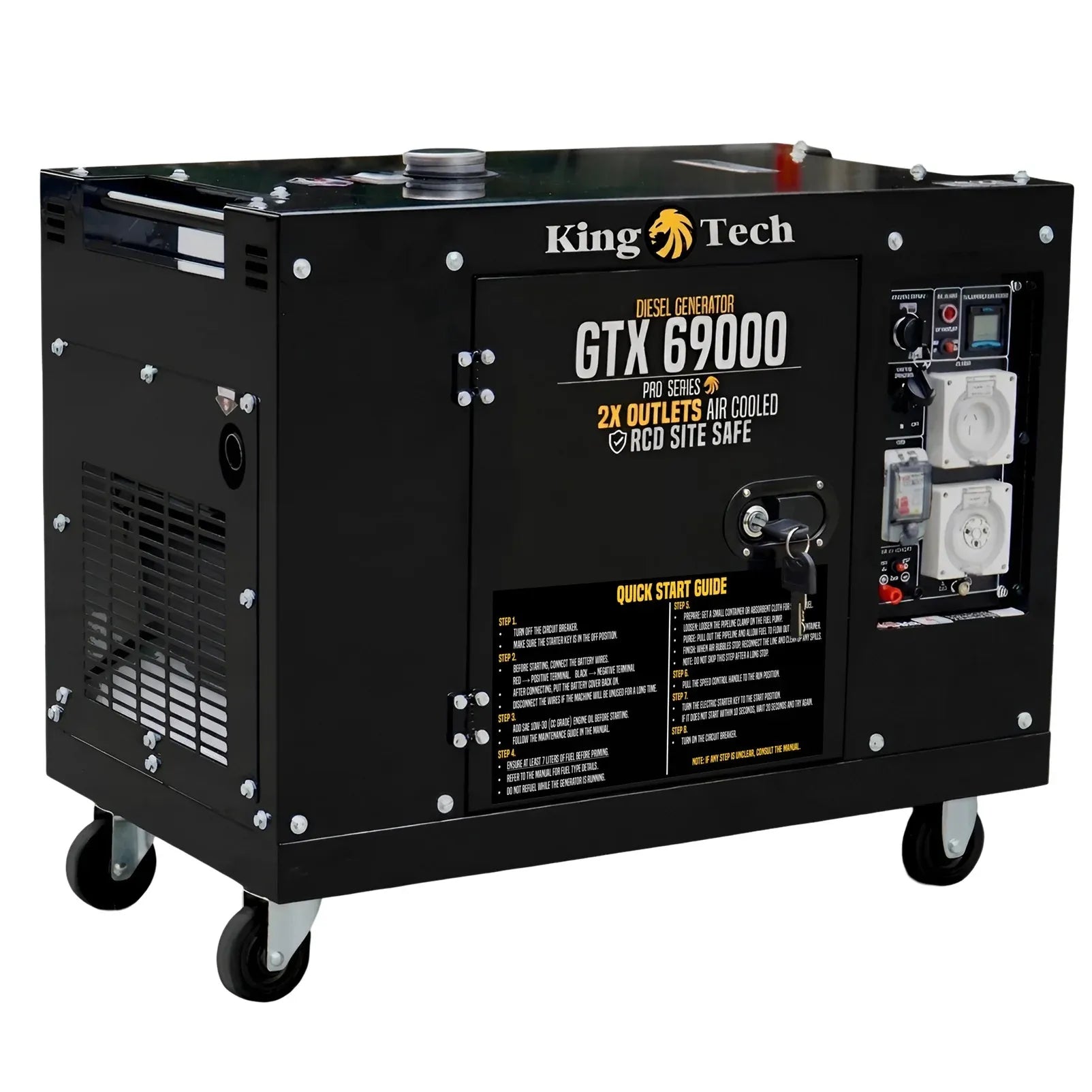 KINGTECH 8.4kW Max 6kW Rated Diesel Generator Single Phase
