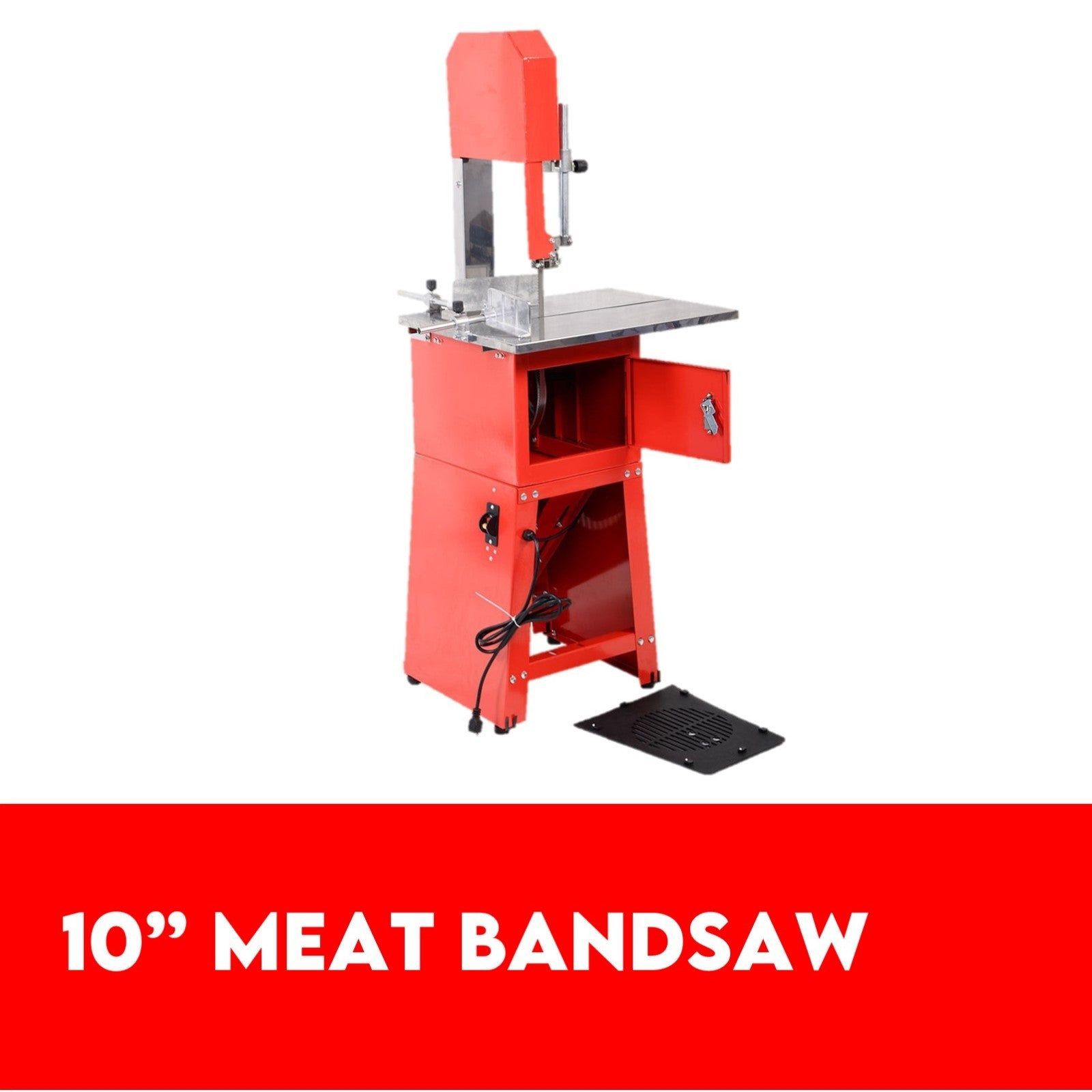 10" Meat Bandsaw Cutting Table & Mincer Band Saw Sausage Grinder Filler