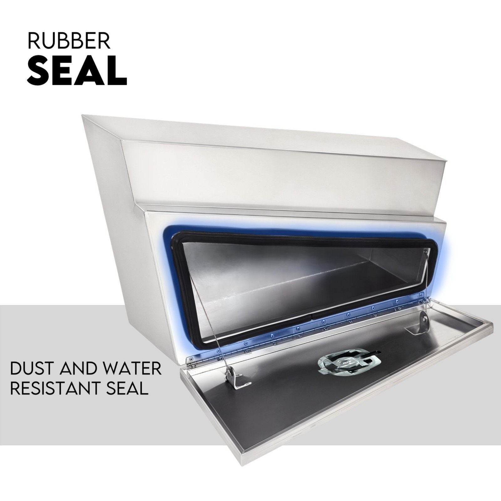 750mm Pair of Undertray Toolbox Aluminium Under Tray Underbody Tool Box Flat UTE