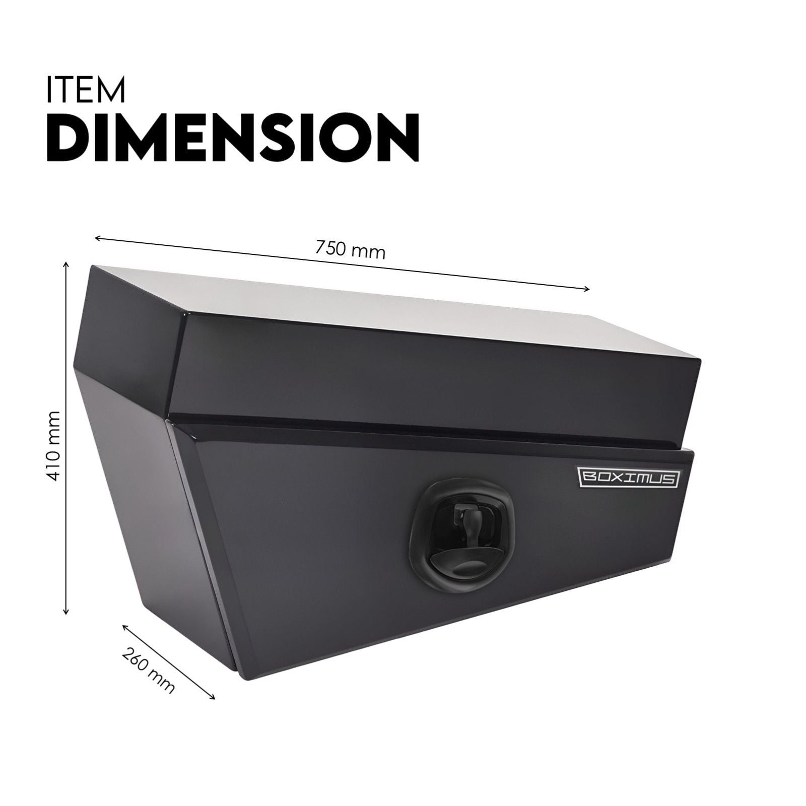 750mm Pair of Under Tray Undertray Tool Box Steel Underbody Toolbox