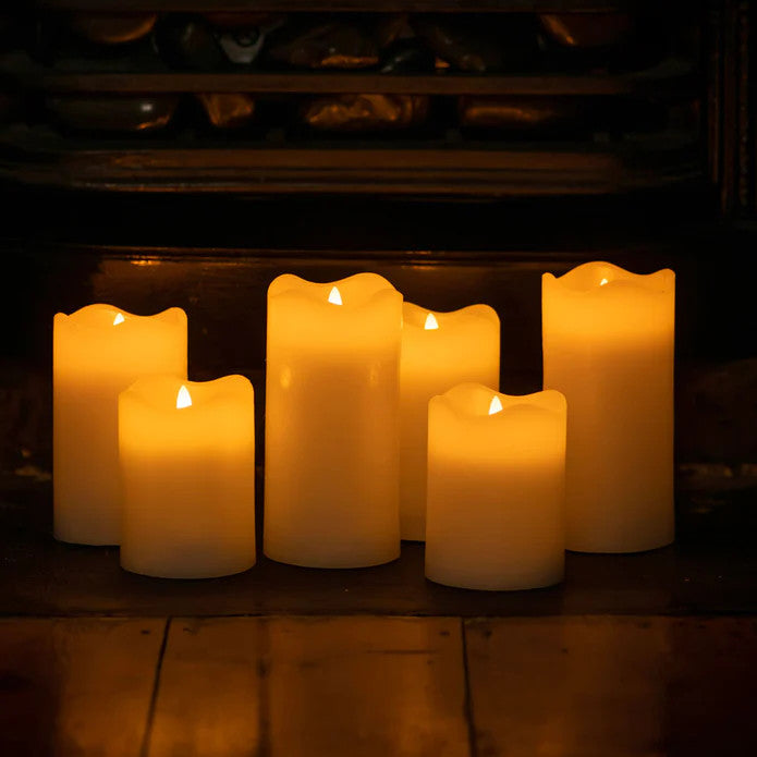 15 Pcs LED Block Pillar Candle White Flameless Safe Indoor Battery Power Party Home Decor Wedding Xmas Table Centrepiece