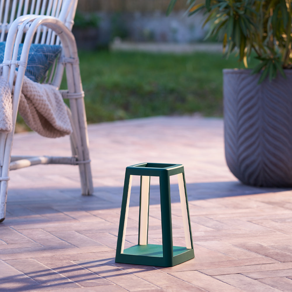 Green Portable LED Lantern Lamp Wireless Charger Table Light