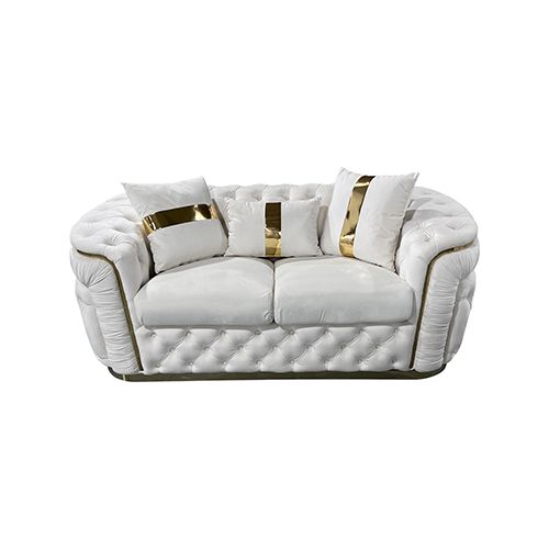 3+2+1 Seater Sofa Set Beige Velvet Fabric