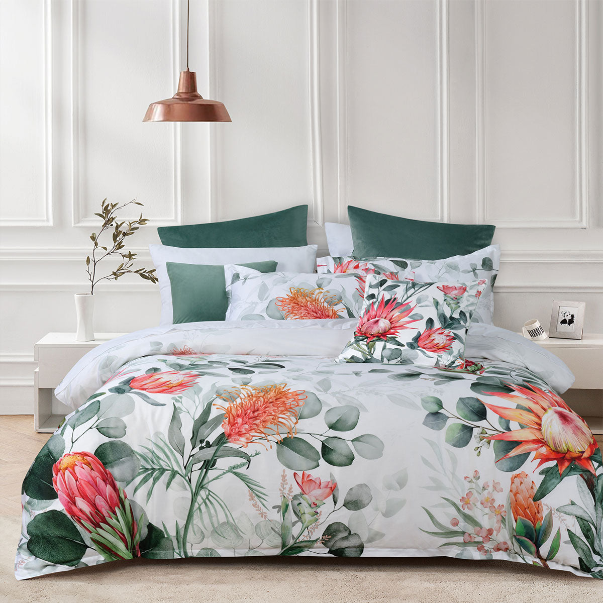 Bianca Wellingrove White Cotton Sateen Quilt Cover Set