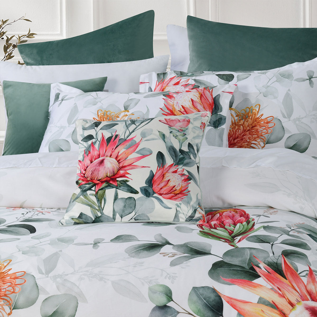 Bianca Wellingrove White Cotton Sateen Quilt Cover Set