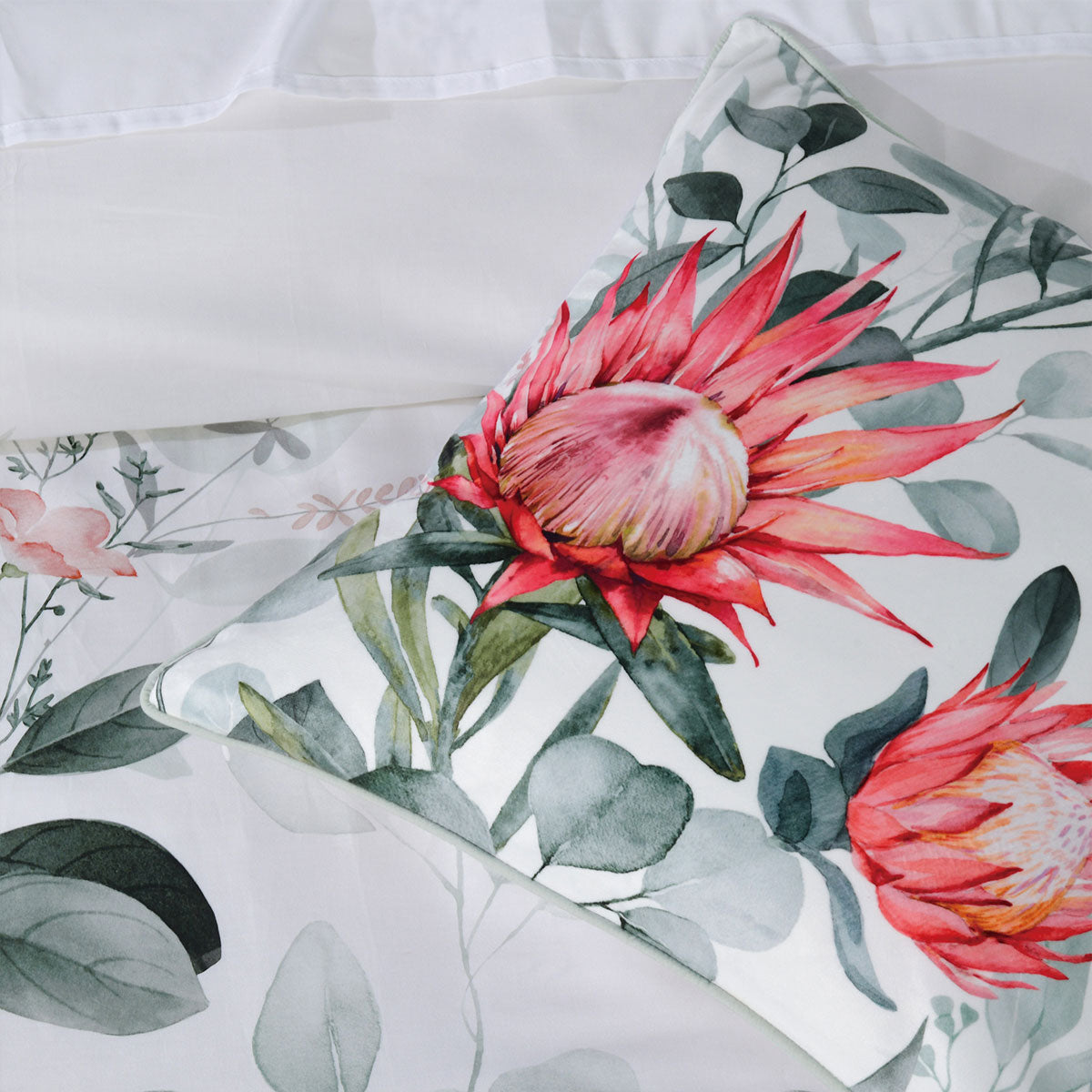 Bianca Wellingrove White Cotton Sateen Quilt Cover Set