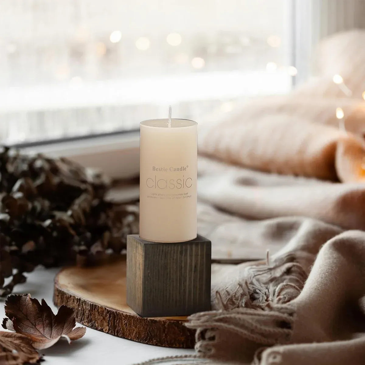 12pcs White Cylindrical Pillar Candles For Wedding Decor Long Burning Unscented - 5x5cm
