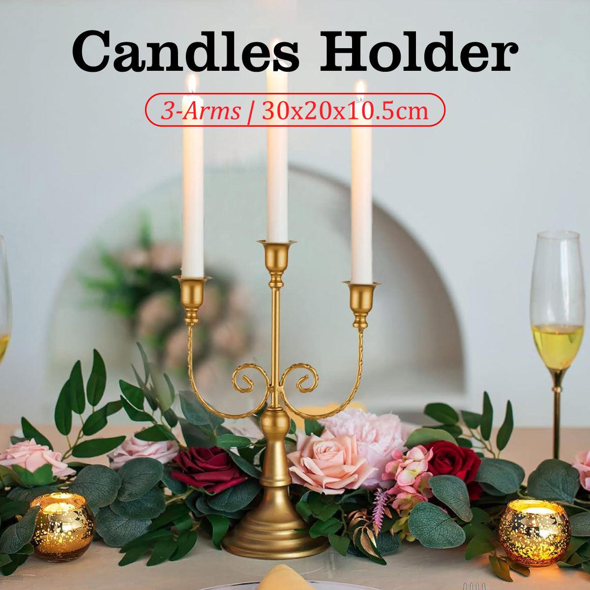 Metal Decorative Lantern LED Candle Holder Vintage Home Table Decor