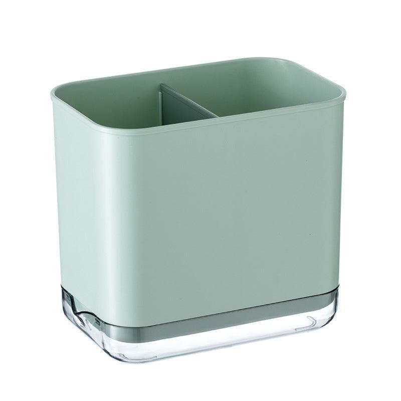 Cutlery Drainer Basket Multifunctional Storage Holder Box Spoon Drain Rack - Blue