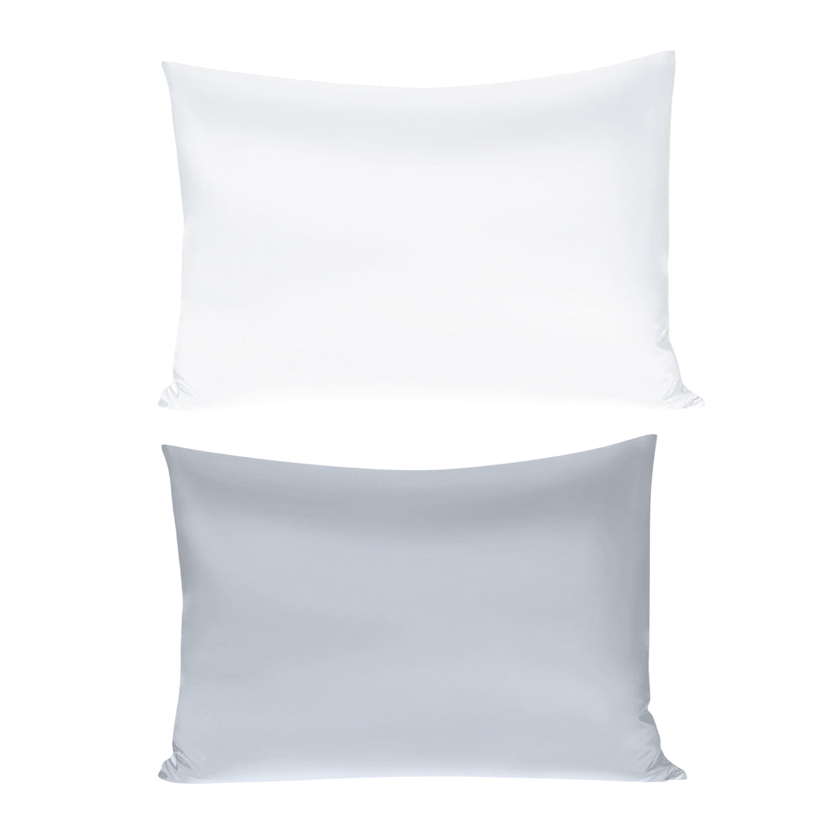 Silk Envelope Pillowcase Soft Satin Protective Cover for Bed Sleep Comfort - White