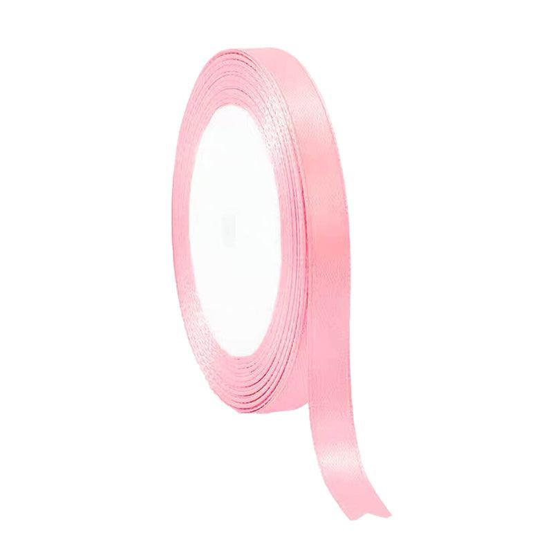 10mm Width Satin Hair Ribbon Wedding Party Decoration Gift Banquet 3m - Fluorescein Red