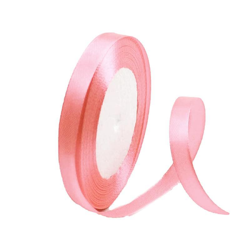 10mm Width Satin Hair Ribbon Wedding Party Decoration Gift Banquet 3m - Fluorescein Red