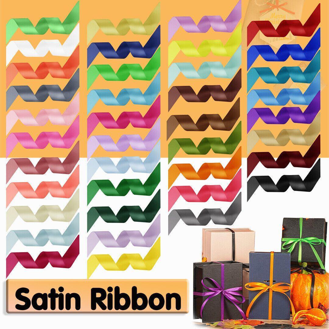 10mm Width Satin Hair Ribbon Wedding Party Decoration Gift Banquet 3m - Pink
