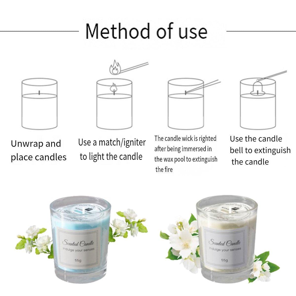 4Pcs Aroma Candles Smokeless Glass Scented Candles Gift Set for Relaxation