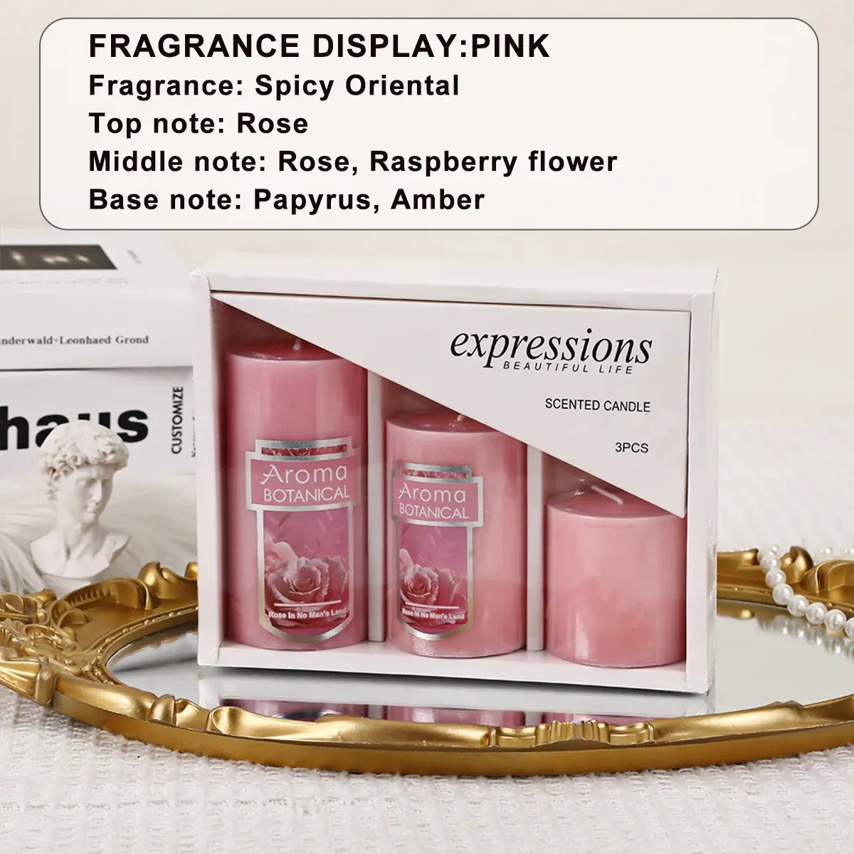 Classic Simple Cylindrical Scented Candles for Home Use Aromatherapy Decoration - White