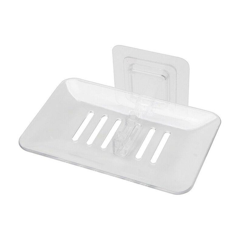 Bathroom Waterfall Tray Holder Soaps Plate Suction Case Containers Dish Storage - Green